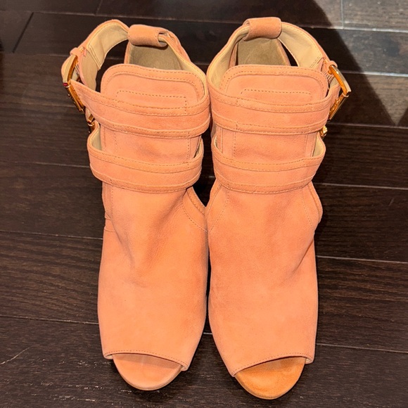 Michael Kors Blaze Open Toe Suede Ankle Boot Size 7.5 - Picture 1 of 10
